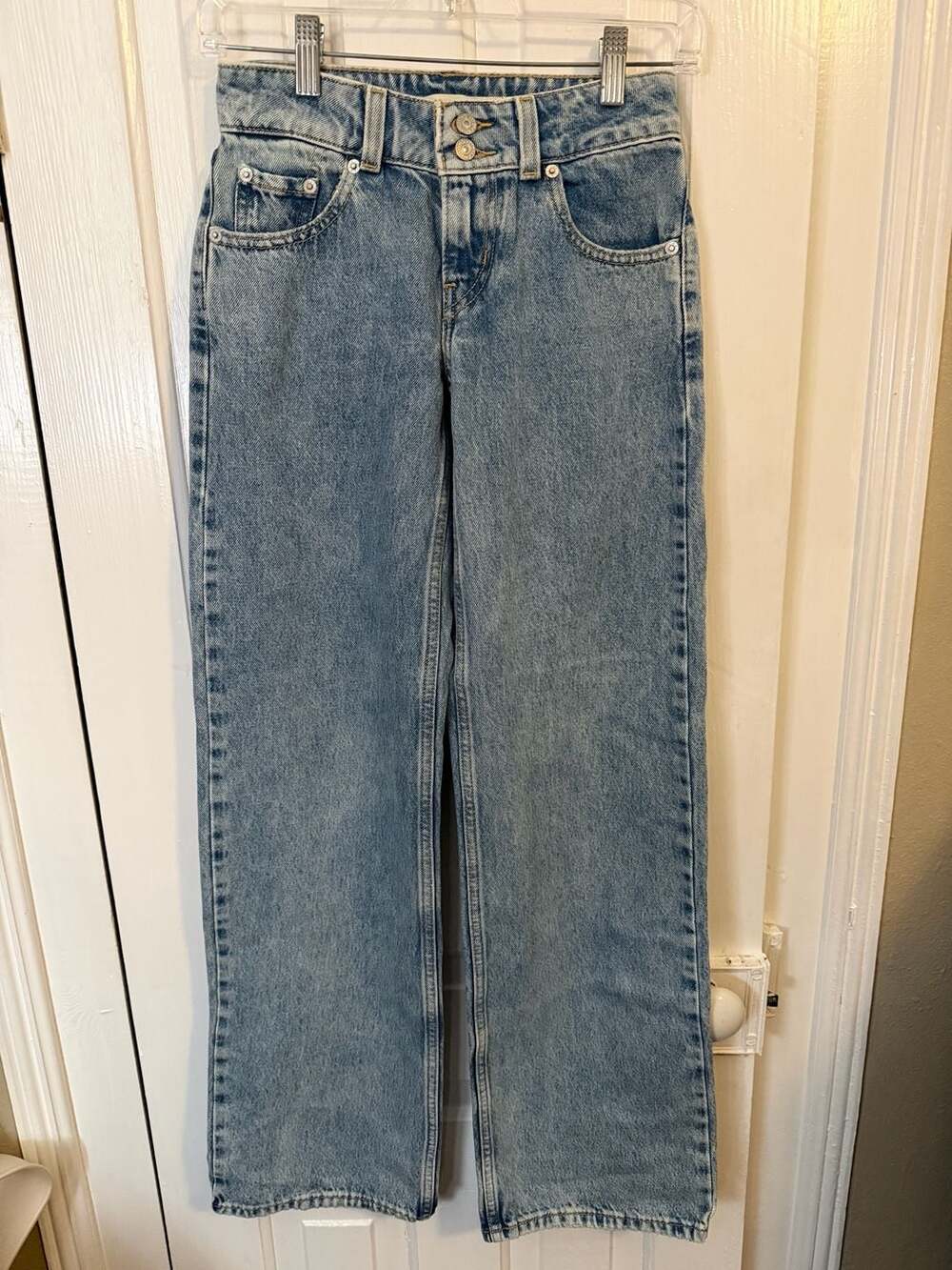 Levi's Superlow Light Wash Straight Leg Jeans Size 23